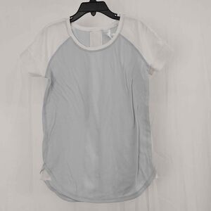 ivivva By Lululemon Girls Size 7 Light Blue Tshirt /w white Mesh EUC.